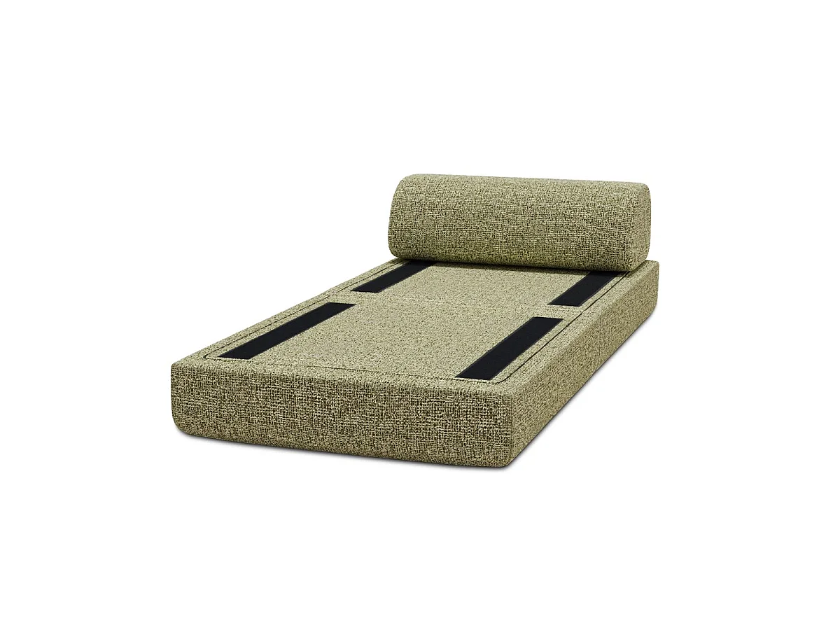 Groene tweed fauteuil om te bouwen