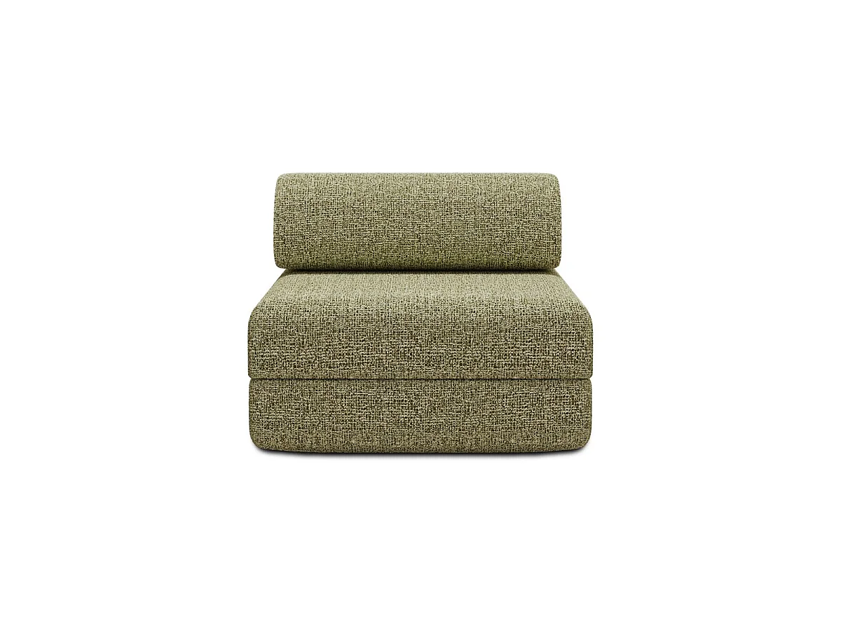 Groene tweed fauteuil om te bouwen