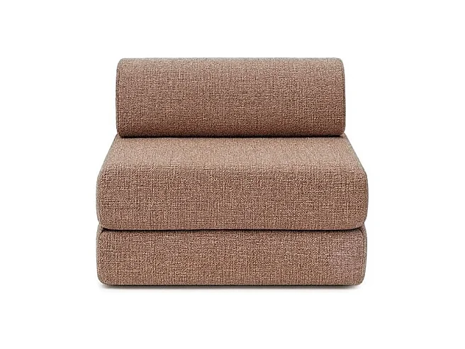 Fauteuil modulable et convertible - Tissu tweed - Rouge