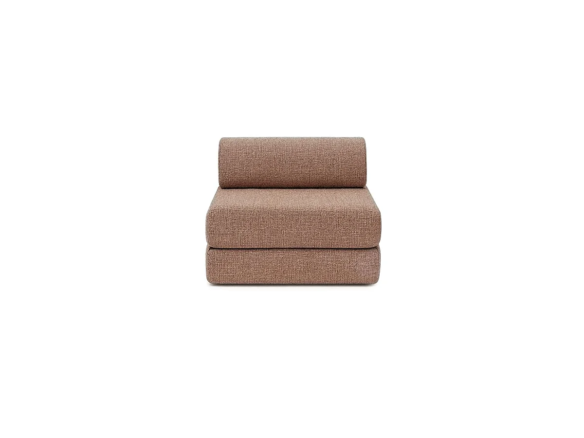 Fauteuil modulable et convertible - Tissu tweed - Rouge