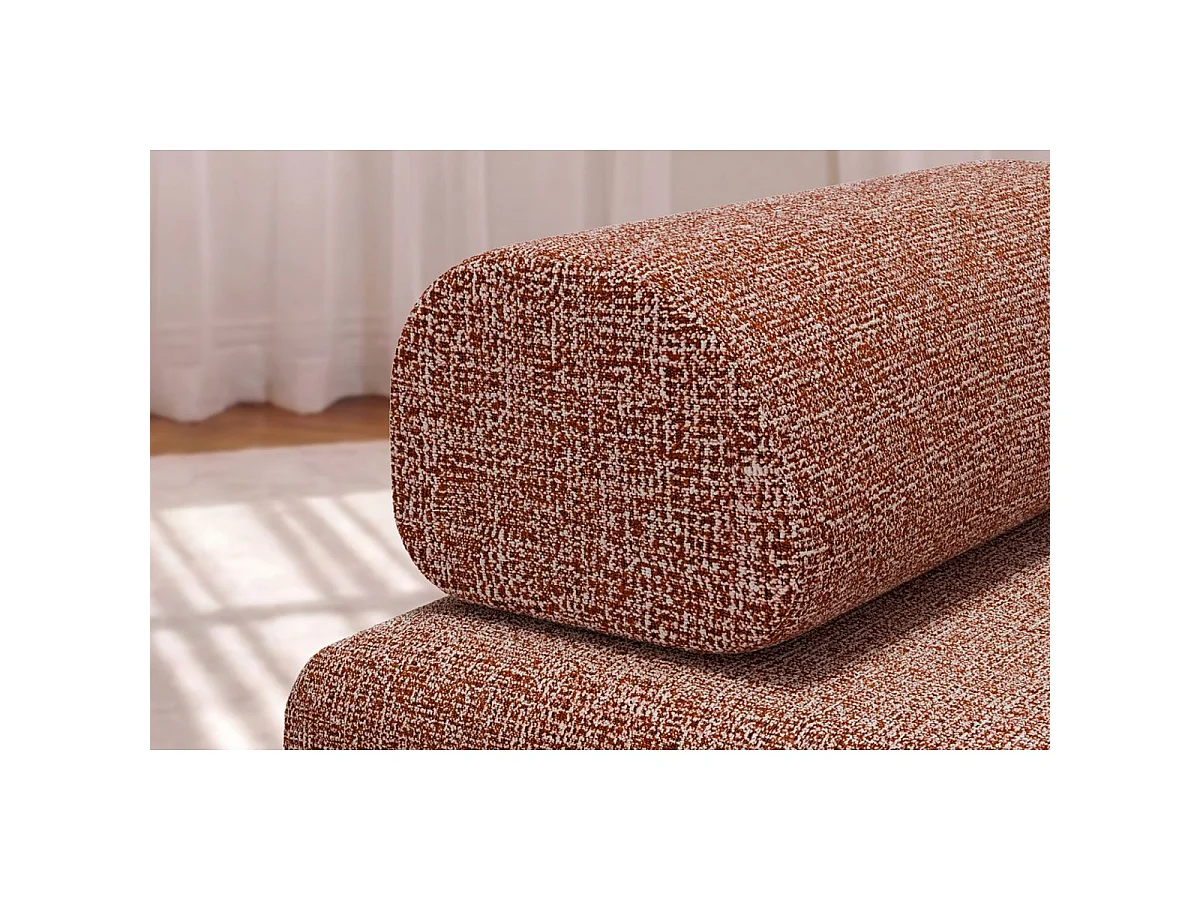 Fauteuil modulable et convertible - Tissu tweed - Rouge