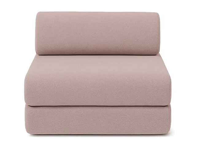 Fauteuil modulable et convertible - Tissu lisse - Rose