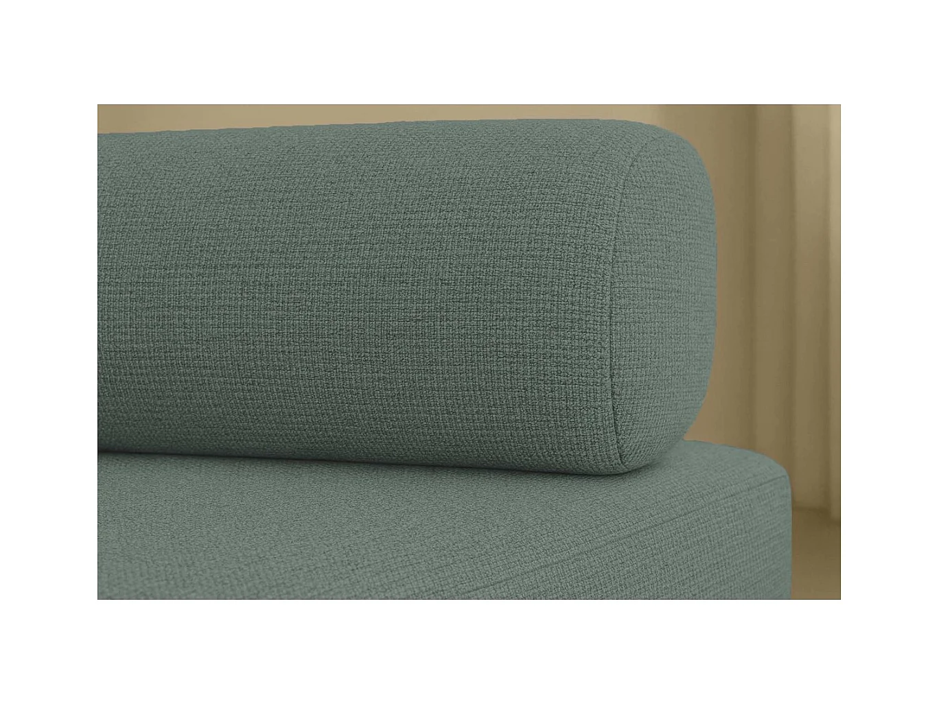 Fauteuil modulable et convertible - Tissu lisse - Bleu vert