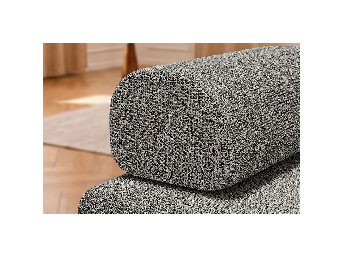 Fauteuil modulable et convertible - Tissu tweed - Gris