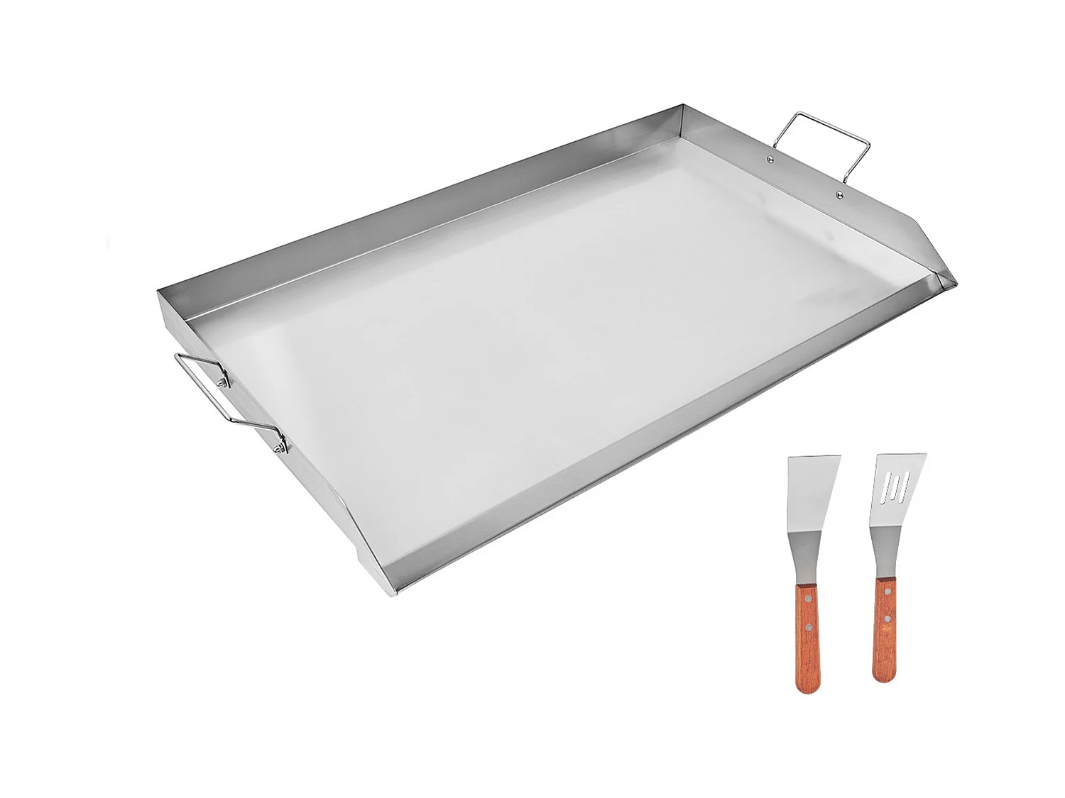 Plaque de Gril, SucceBuy Plaque de Cuisson en Acier Inoxydable pour Barbecue 910 x 525 mm