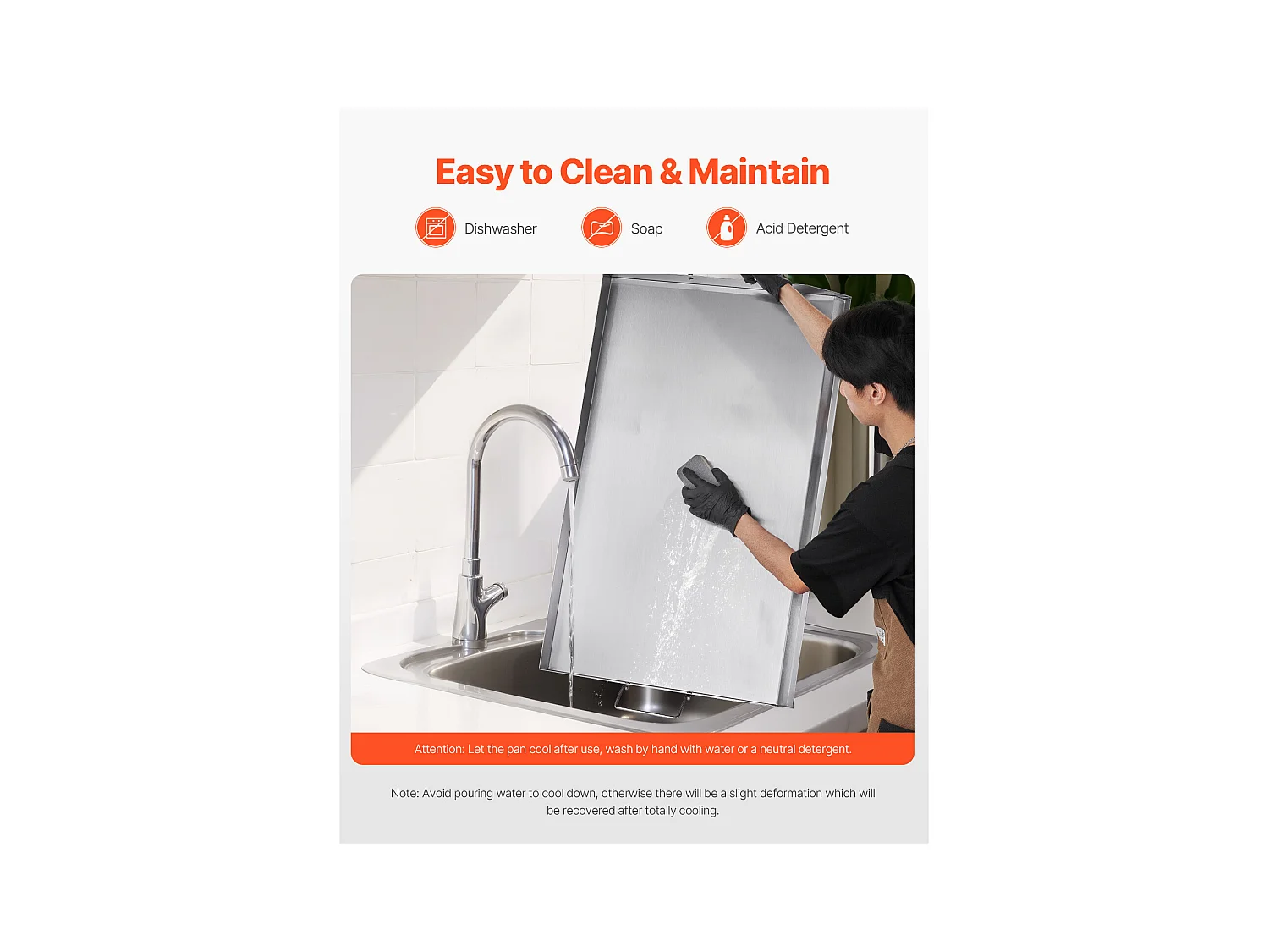 Plaque de Gril, SucceBuy Plaque de Cuisson en Acier Inoxydable pour Barbecue 910 x 525 mm