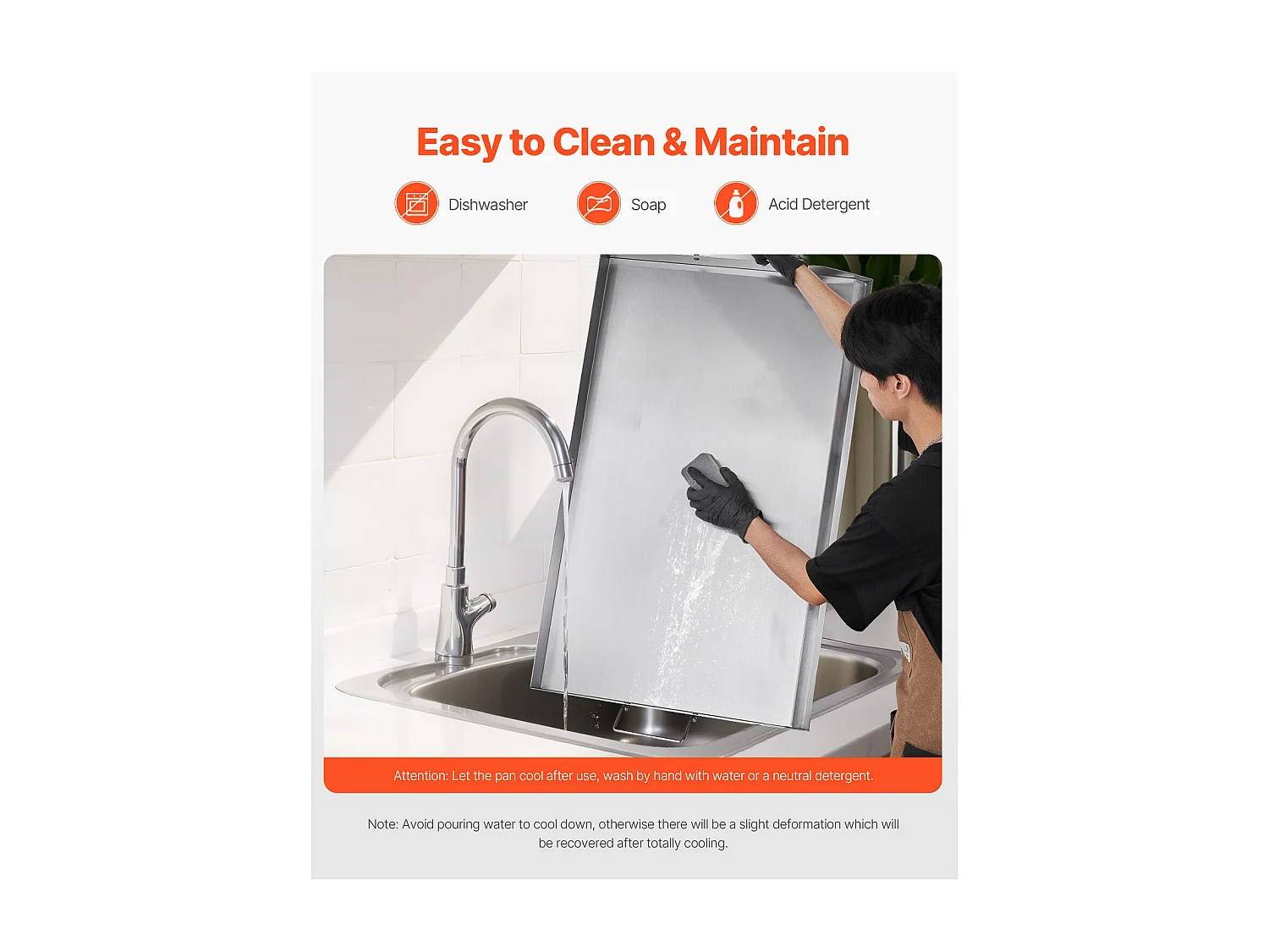 Plaque de Gril, SucceBuy Plaque de Cuisson en Acier Inoxydable pour Barbecue 910 x 525 mm