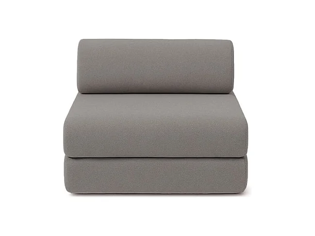 Fauteuil modulable et convertible - Tissu lisse - Gris