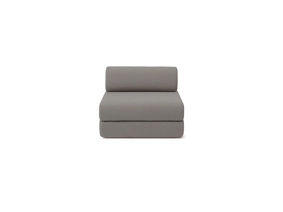 Fauteuil modulable et convertible - Tissu lisse - Gris