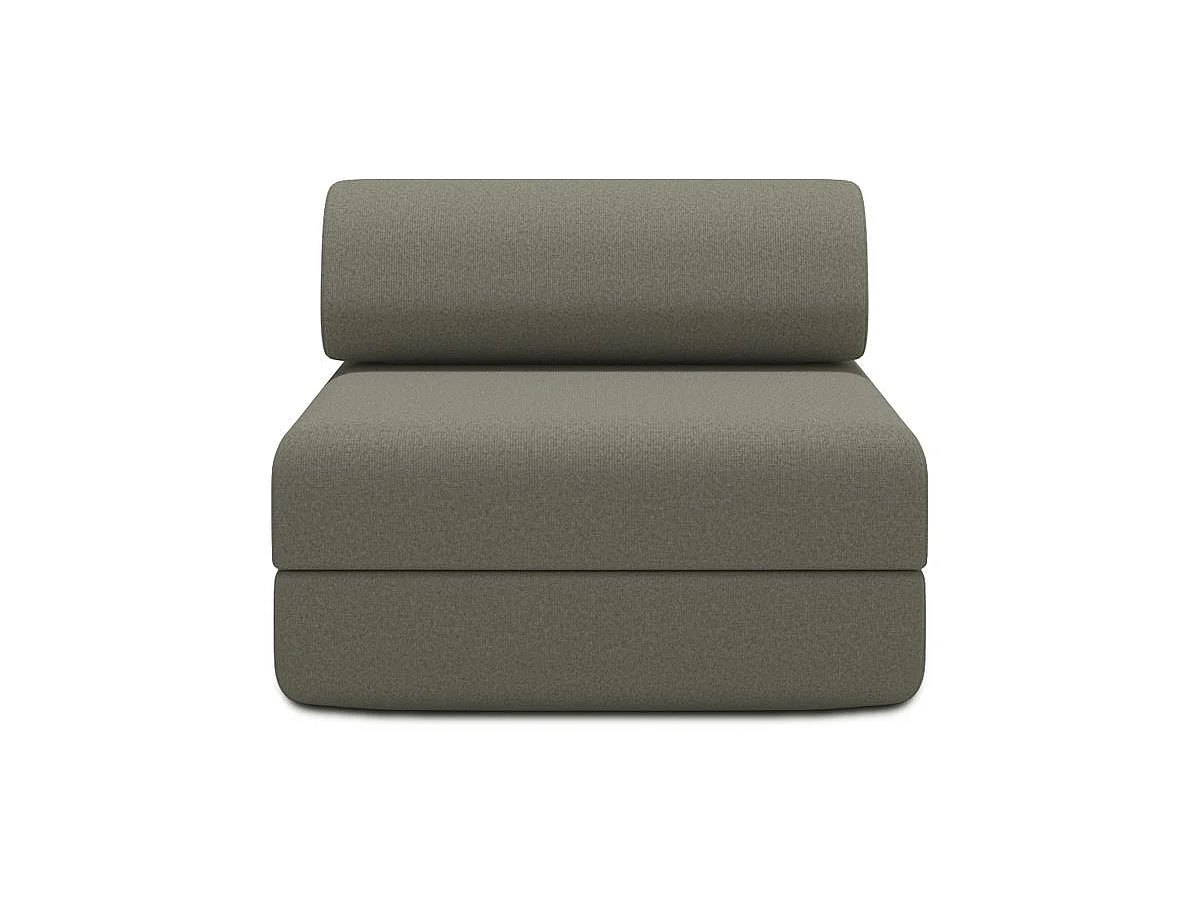 Fauteuil modulable et convertible - Tissu lisse - Taupe