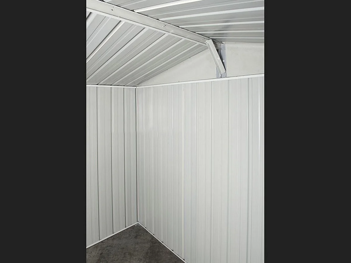 Box attrezzi giardino in Acciaio Zincato 360x260cm x h2.12m - 130KG - 9,36mq - FINITURA LEGNO