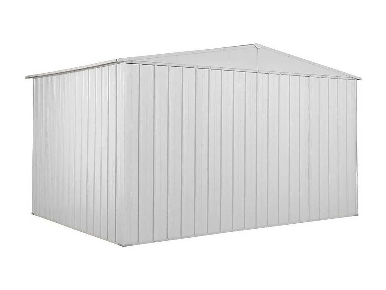 Box attrezzi giardino in Acciaio Zincato 360x260cm x h2.12m - 130KG - 9,36mq - BIANCO