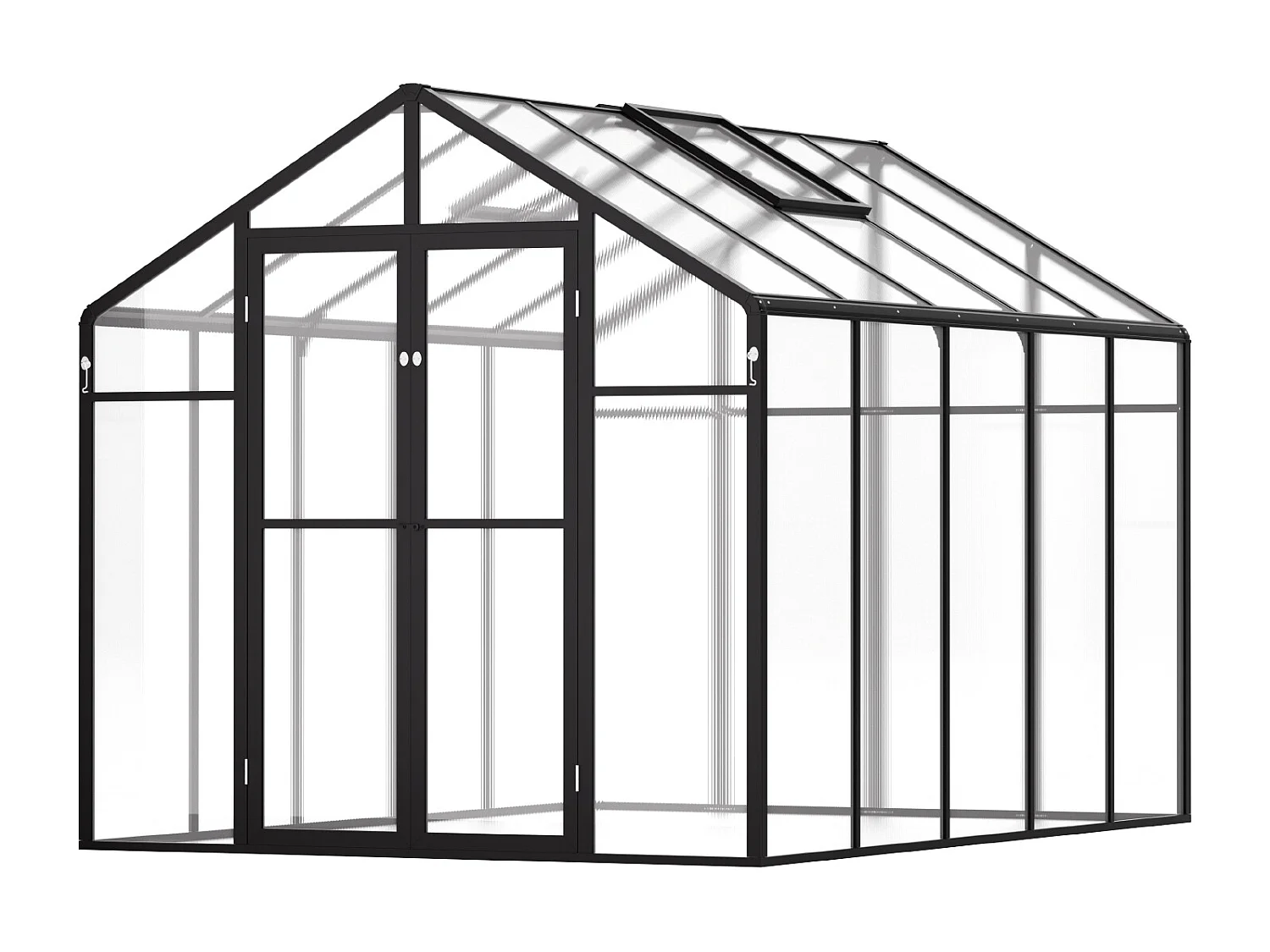 Serre en Polycarbonate SucceBuy,  236x289x206 cm, Option de Promenade Extérieure pour Jardin