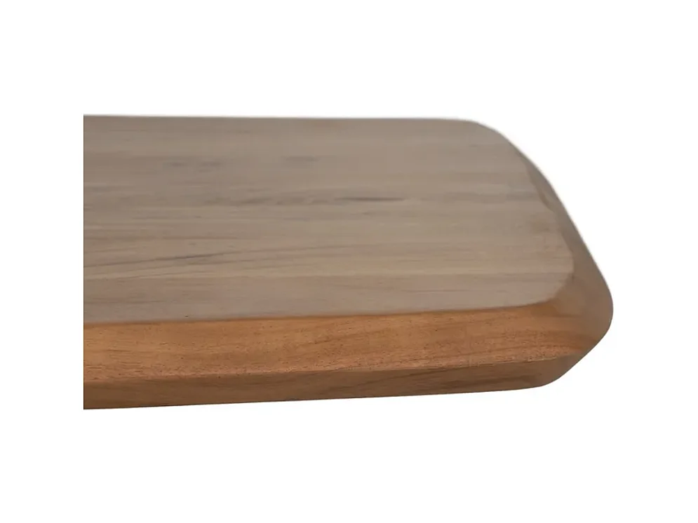 Table basse acacia massif 110 x 60 cm pied X métal noir HIMERA