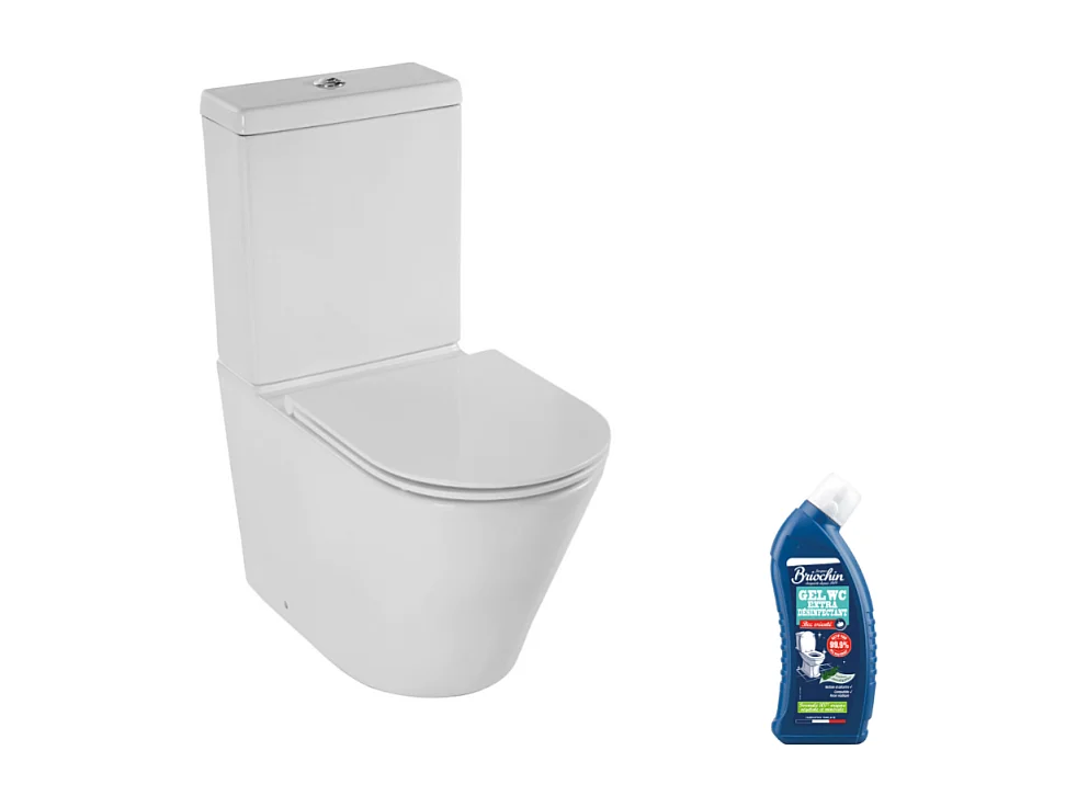 WC au sol sans bride JACOB DELAFON Rodin+ sortie vario avec abattant avec nettoyant