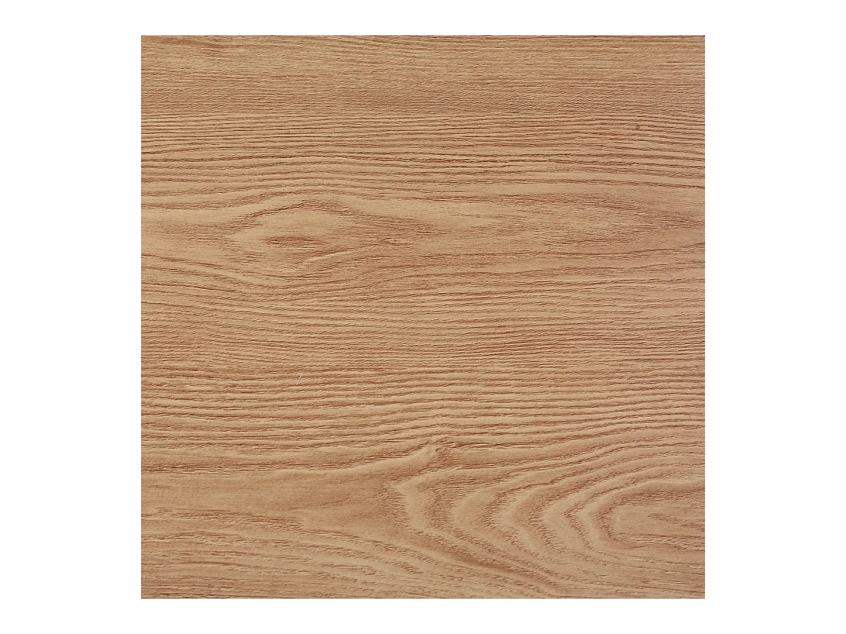 Lot de 2 tables basses gigognes décor chêne pieds métal noir - JESSIE