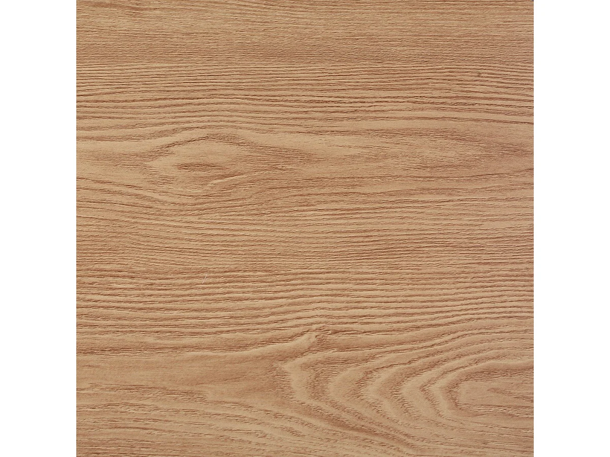 Lot de 2 tables basses gigognes décor chêne pieds métal noir - JESSIE