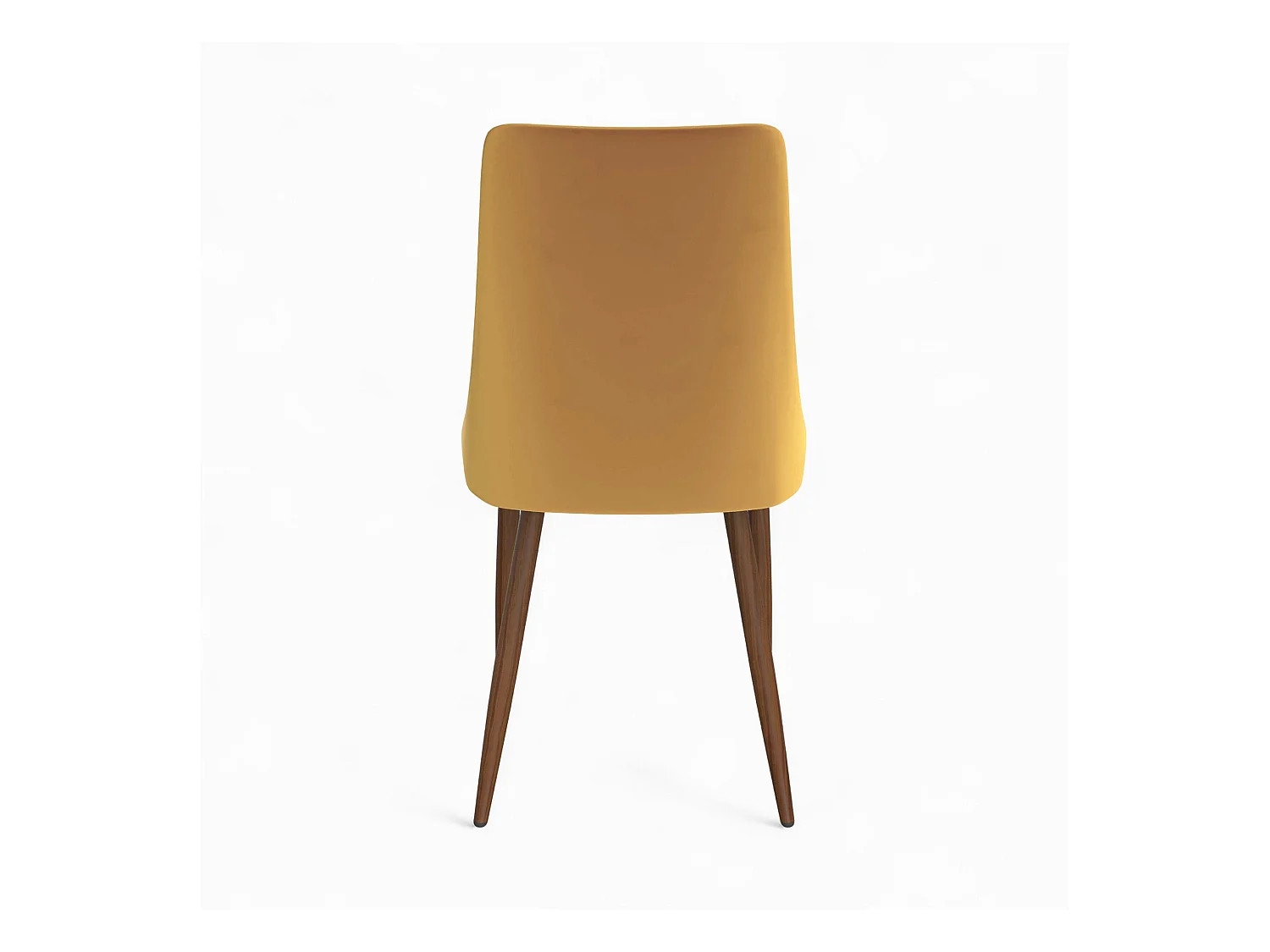 Pack 4 chaises en velours jaune - Pénélope