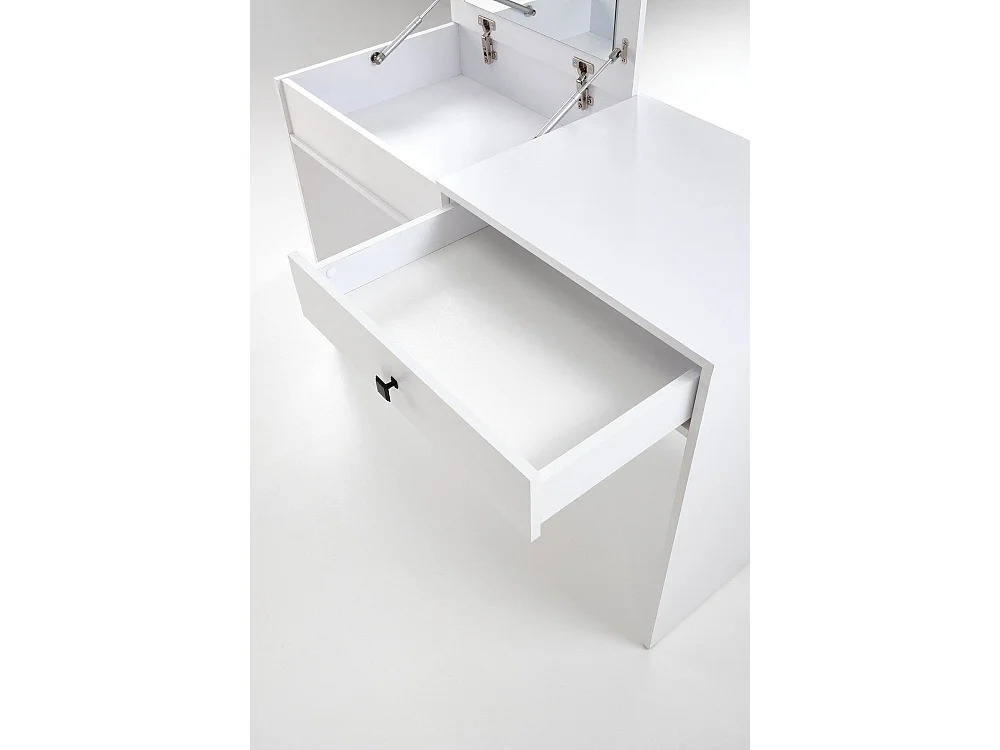 Coiffeuse moderne blanche avec miroir MARK