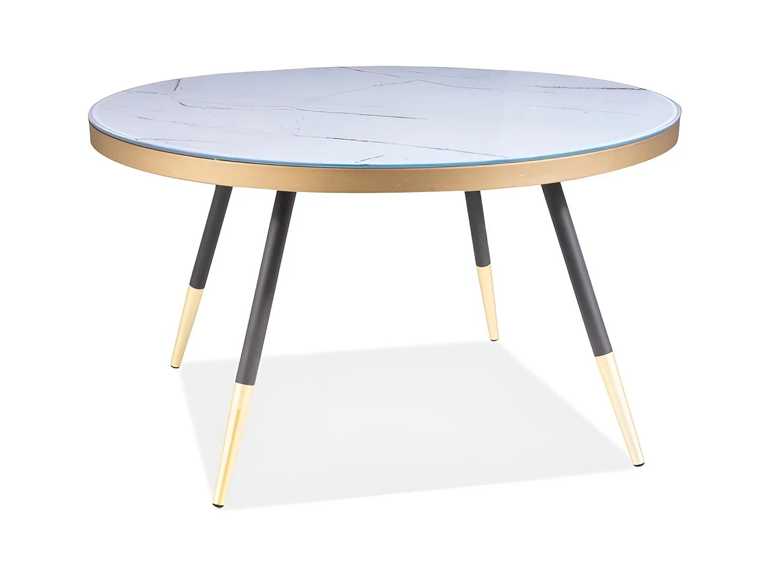 Tavolino da caffè Vega/Metallo/Vetro/nero