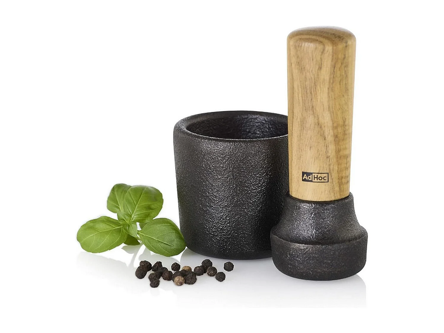 Adhoc Mortier + pilon en bois d'acacia - MO14