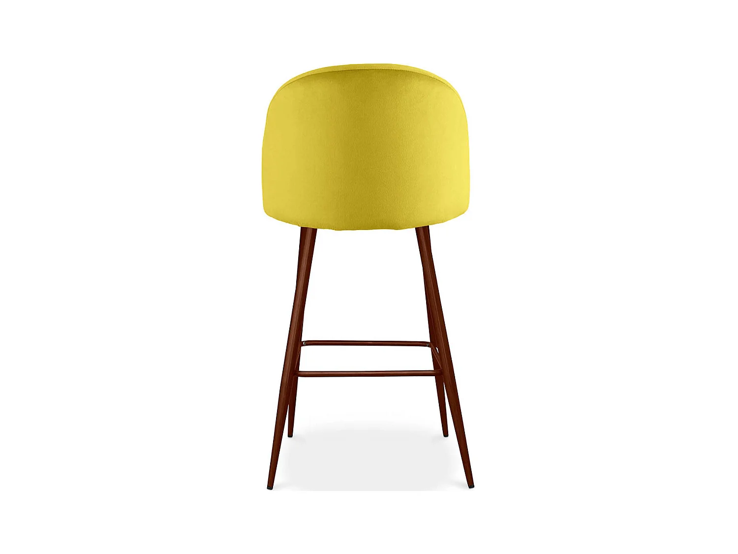 Tabouret tapissé en velours - Design scandinave - Evelyne Crème