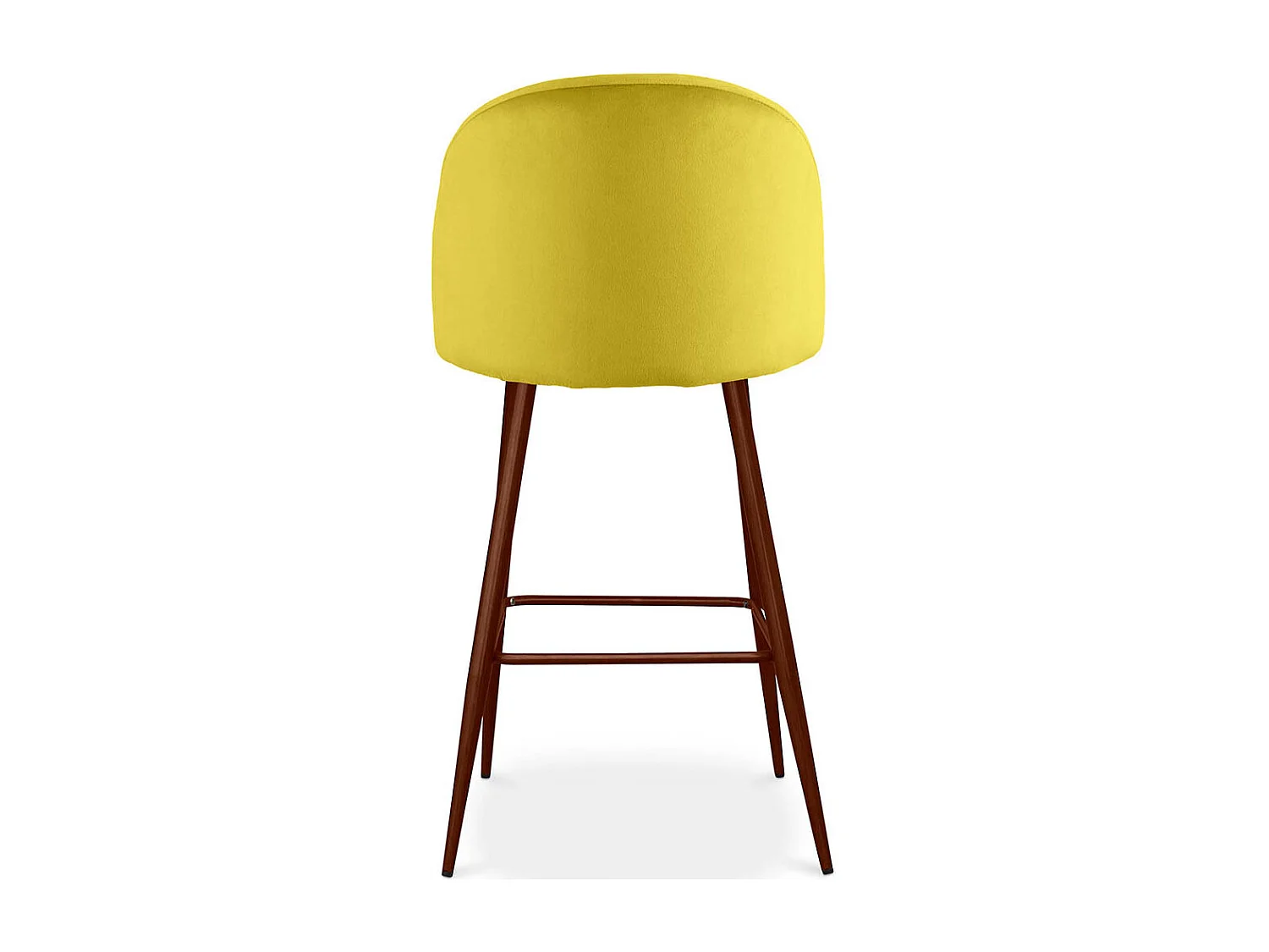 Tabouret tapissé en velours - Design scandinave - Evelyne Crème
