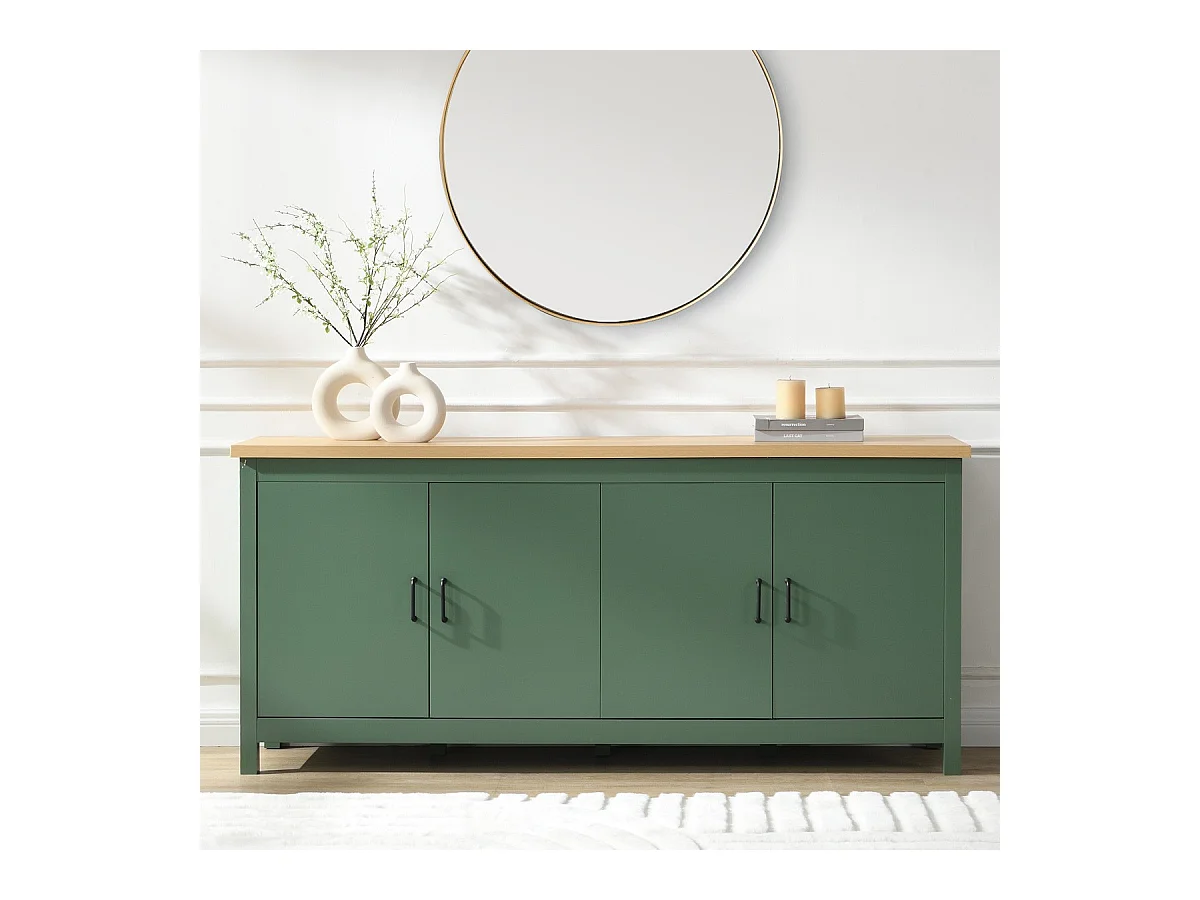 Buffet 4 portes vert 180 cm - Sana