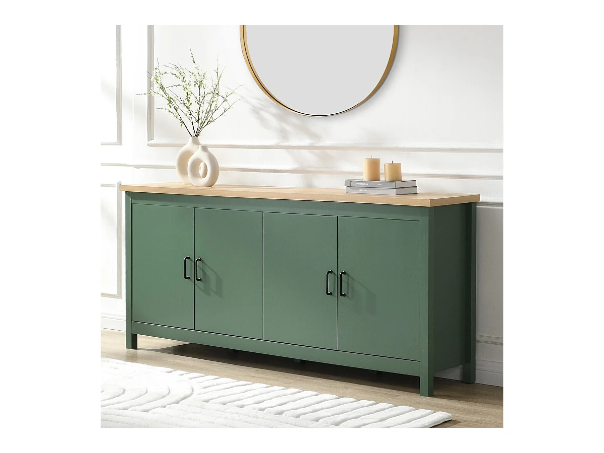 Buffet 4 portes vert 180 cm - Sana