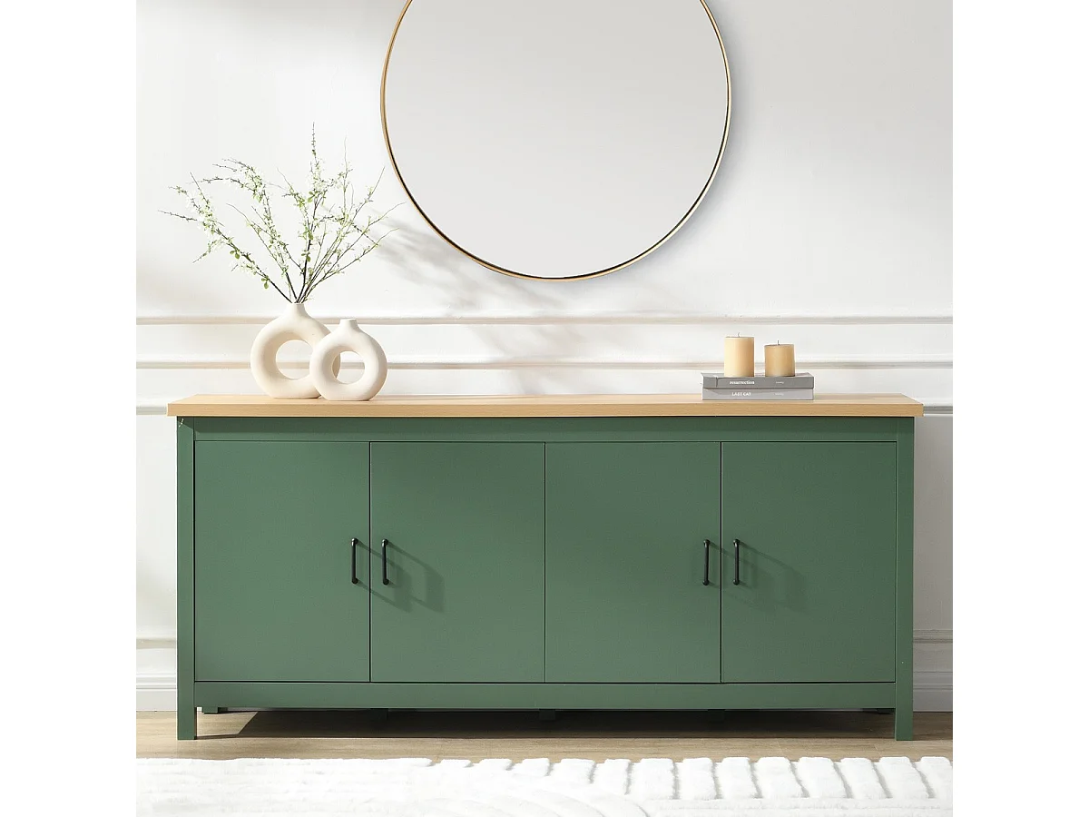 Buffet 4 portes vert 180 cm - Sana