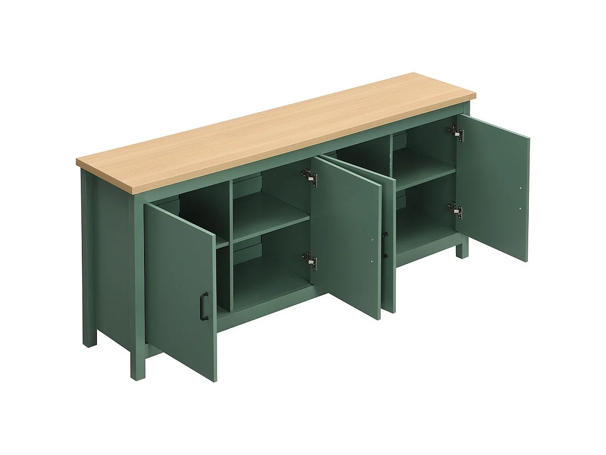 Buffet 4 portes vert 180 cm - Sana