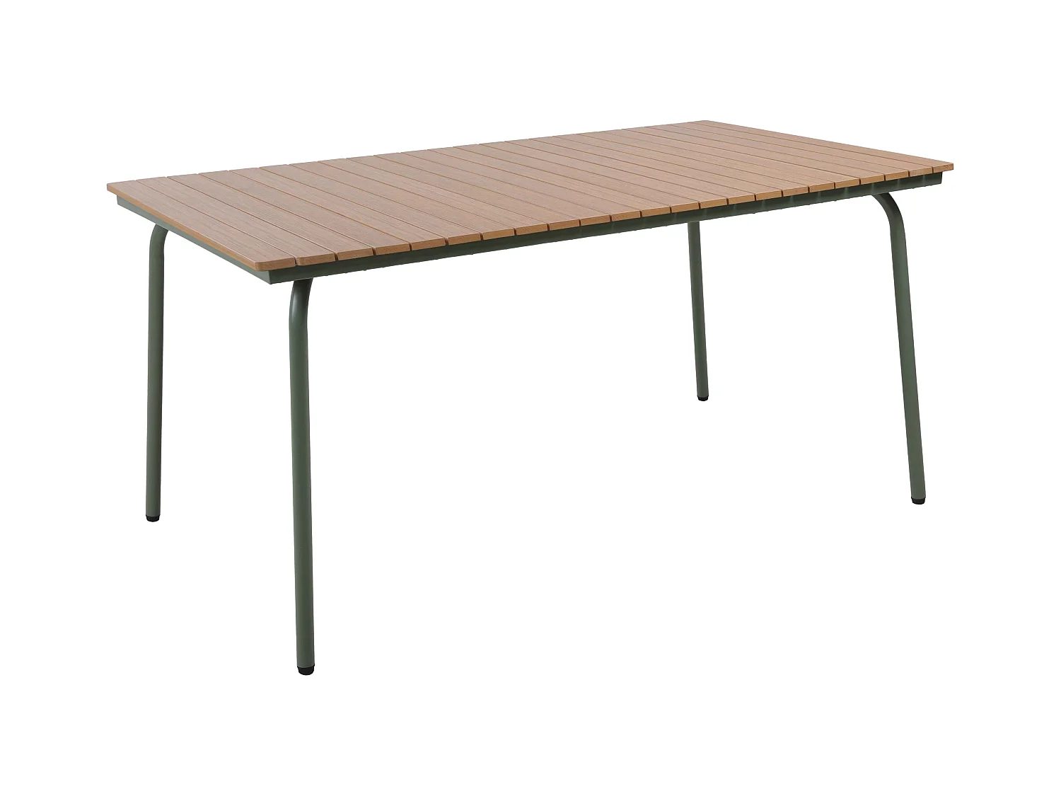 Rechthoekige tuintafel 160 x 90 cm in staal en polywood