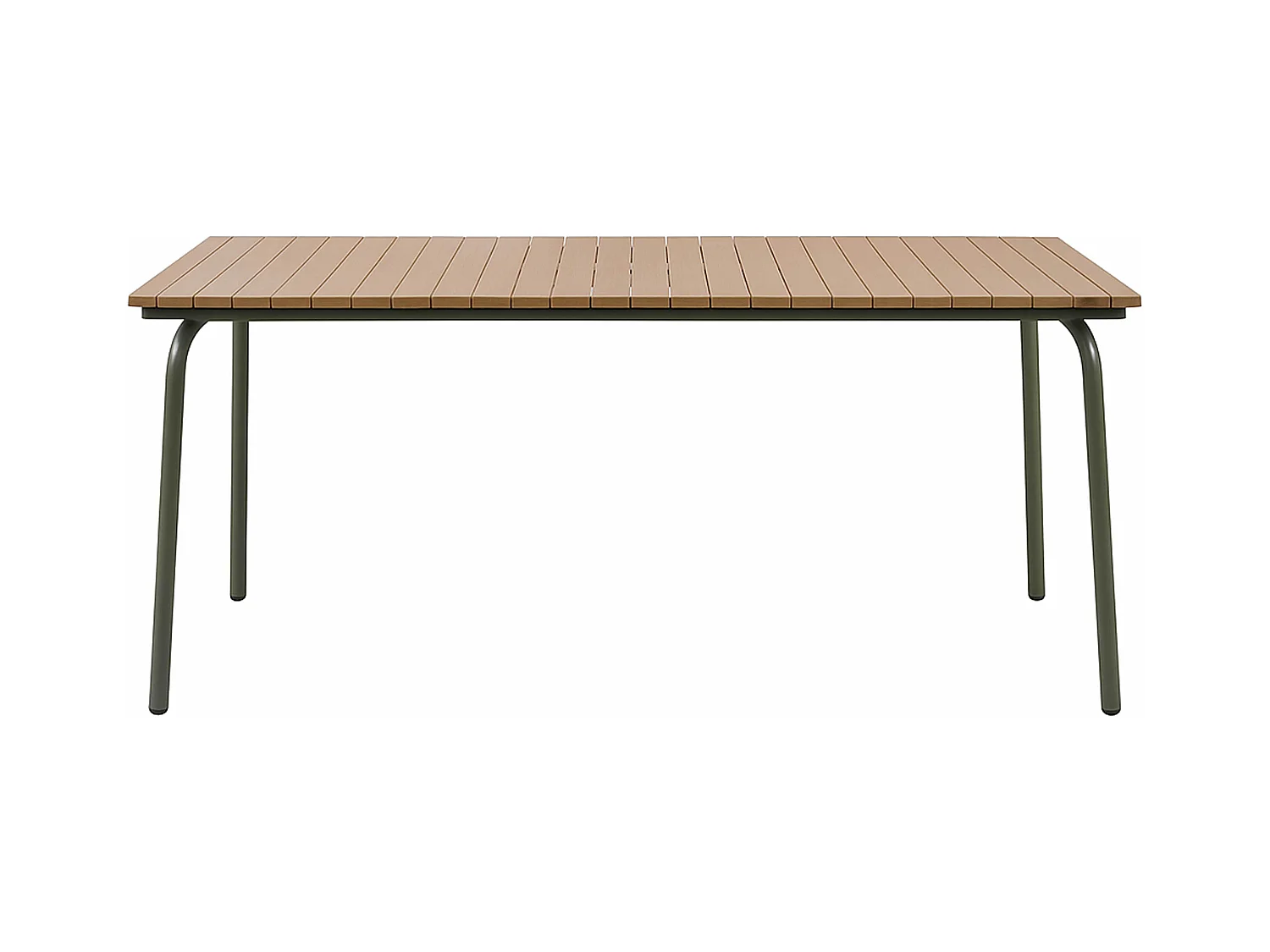 Rechthoekige tuintafel 160 x 90 cm in staal en polywood