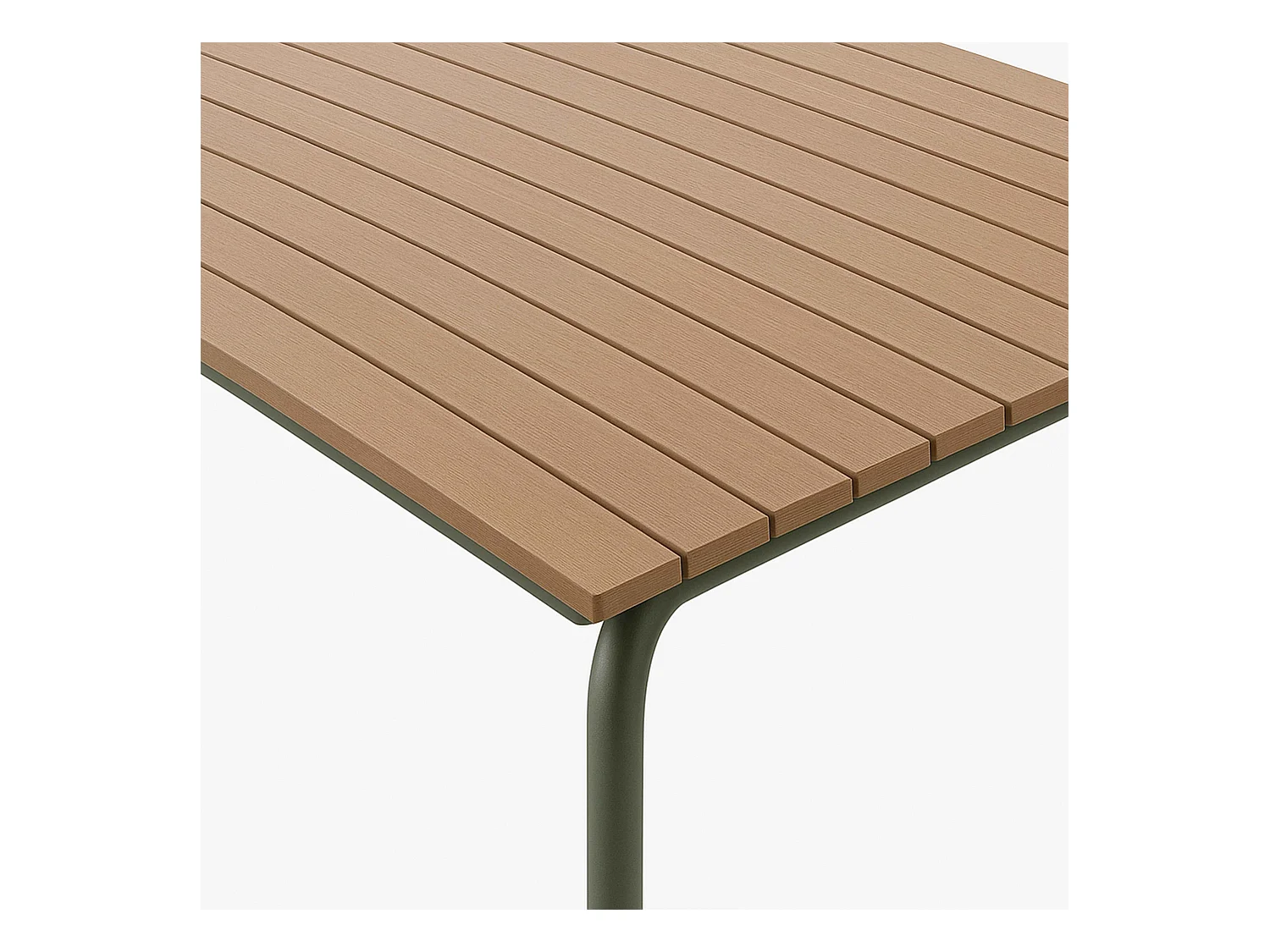 Rechthoekige tuintafel 160 x 90 cm in staal en polywood