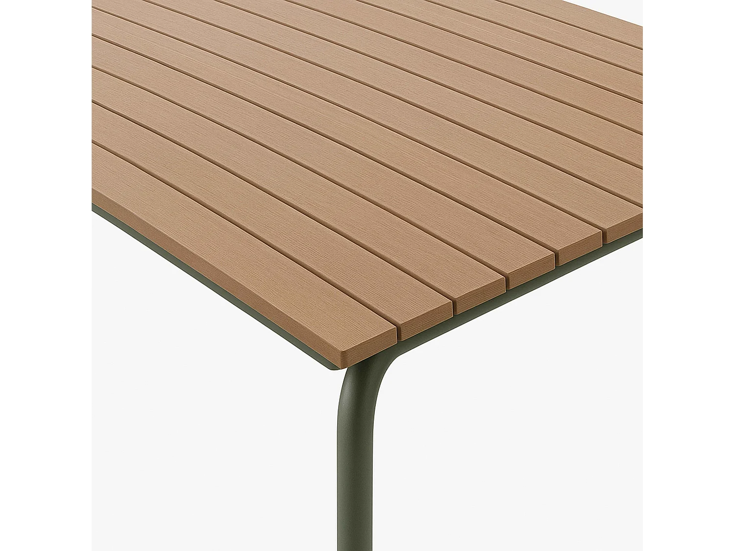 Table de jardin rectangulaire 160 x 90 cm en acier
