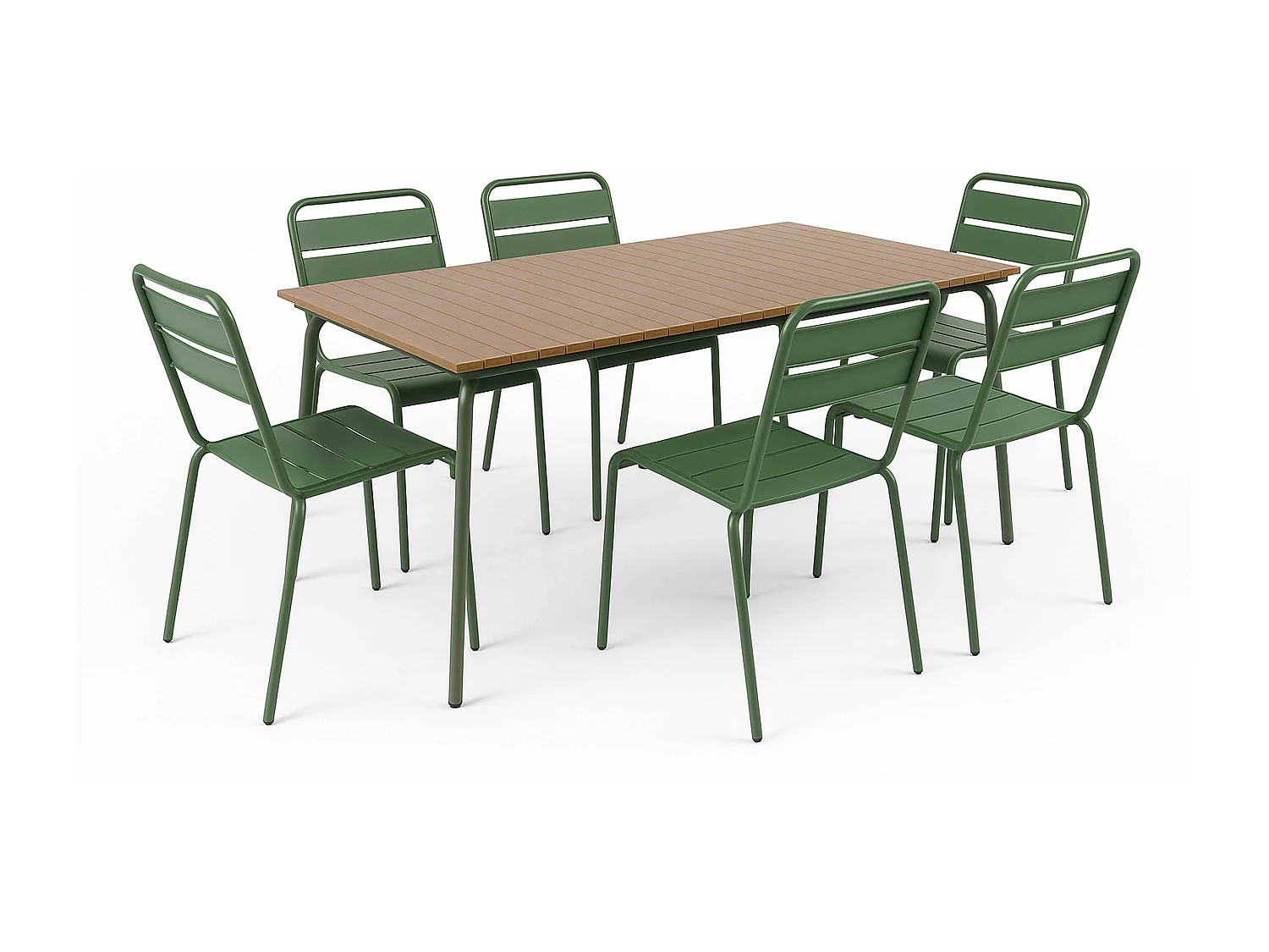 Table de jardin rectangulaire 160 x 90 cm en acier