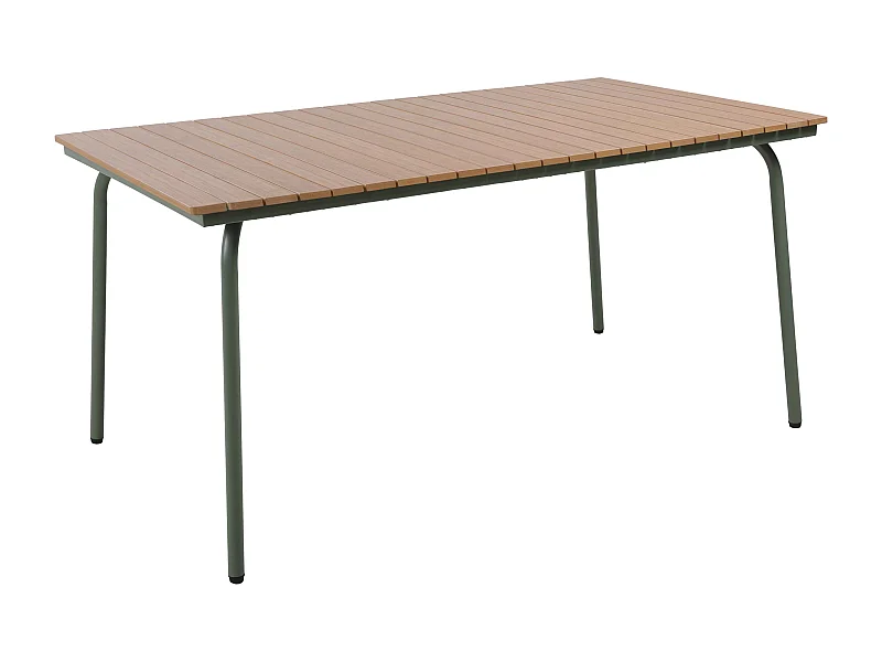 Table de jardin rectangulaire 160 x 90 cm en acier