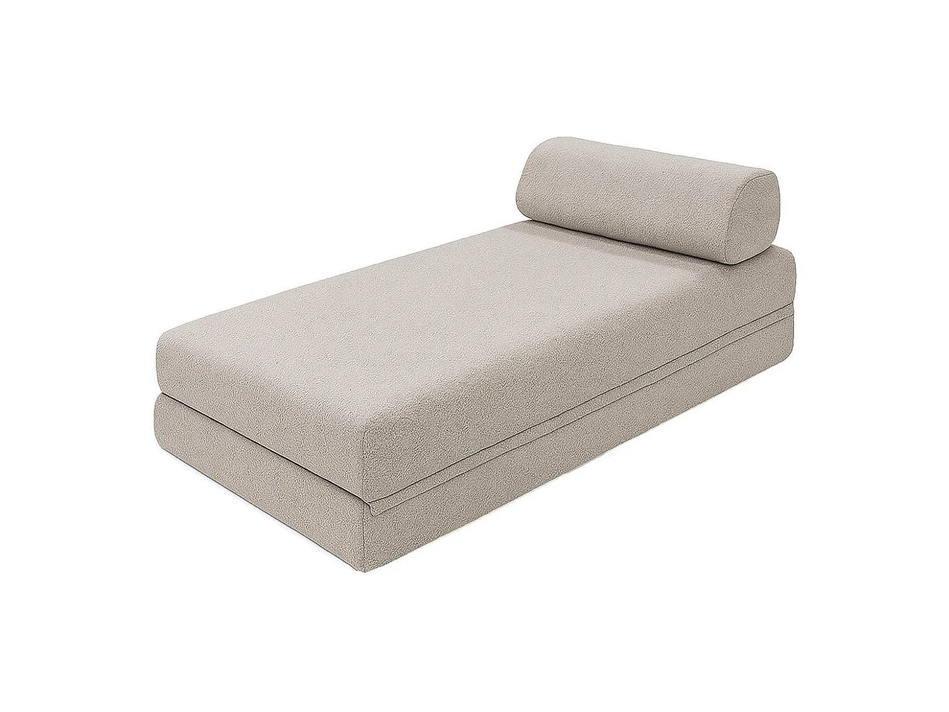 Canapé d'angle de jardin modulable et convertible 6 places - Tissu imperméable - Gris