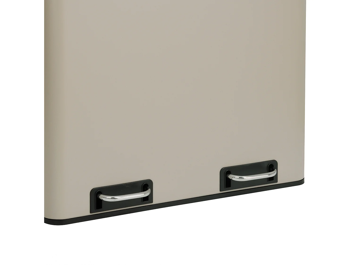 SVITA TM2X30 poubelle à pédale 60 litres, système de séparation et d'organisation de cuisine, taupe