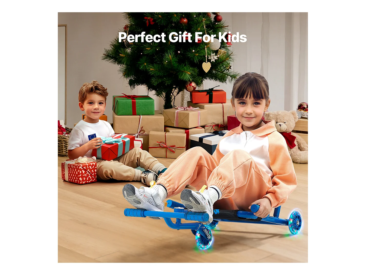 Patins SucceBuy, Patins para Andar, Capacidade de 60 kg, para Crianças a Partir de 4 Anos, Azul