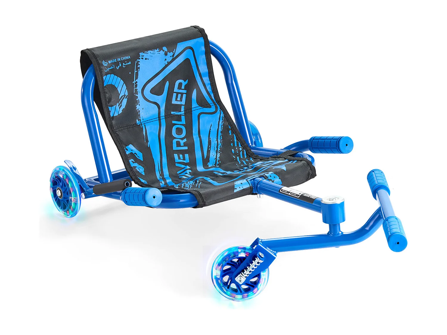 Scooter SucceBuy, Oprijscooter, Capaciteit van 60 kg, voor Kinderen van 4 Jaar en Ouder, Zigzagbeweging voor Binnen en Buiten, Blauw