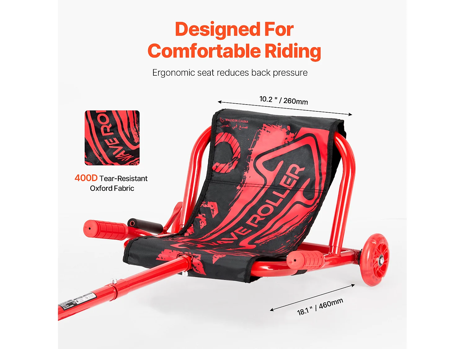 Patinete SucceBuy, Patinete de Montar, Capacidad de 60 kg, para Niños de 4 Años y Más, Movimiento en Zigzag para Interior y Exterior, Rojo