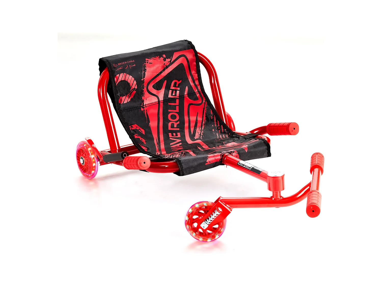 Trottinette SucceBuy, Trottinette à Enfourcher, Capacité de 90 kg, pour les 10 Ans et Plus, Alimentation en Zigzag, pour l'Intérieur et l'Extérieur, Rouge