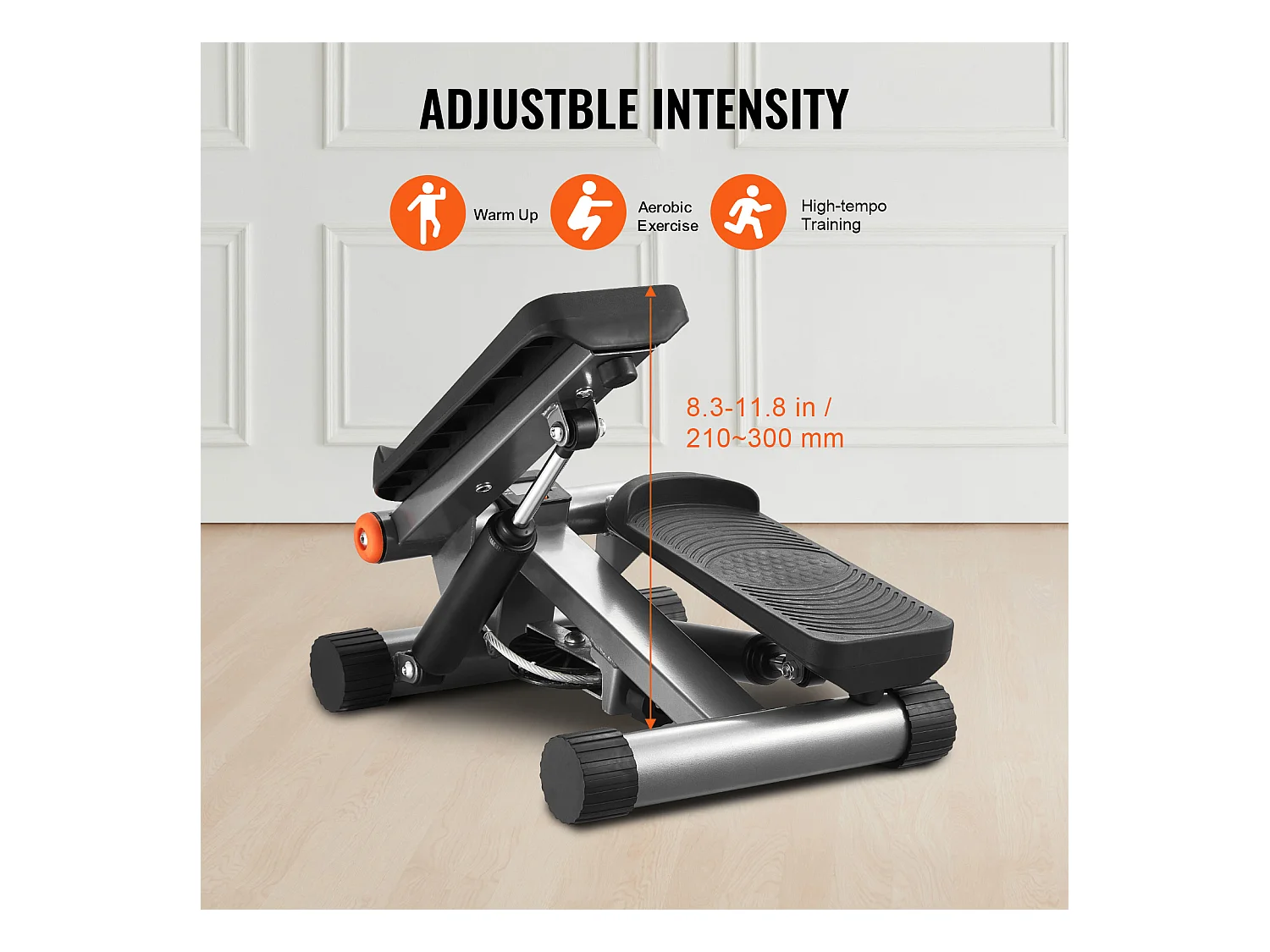 Stair Stepper SucceBuy, Marchepied d'Escalier avec Bandes de Résistance, Mini-pas à pas pour Exercices à Domicile, Capacité de 150 kg