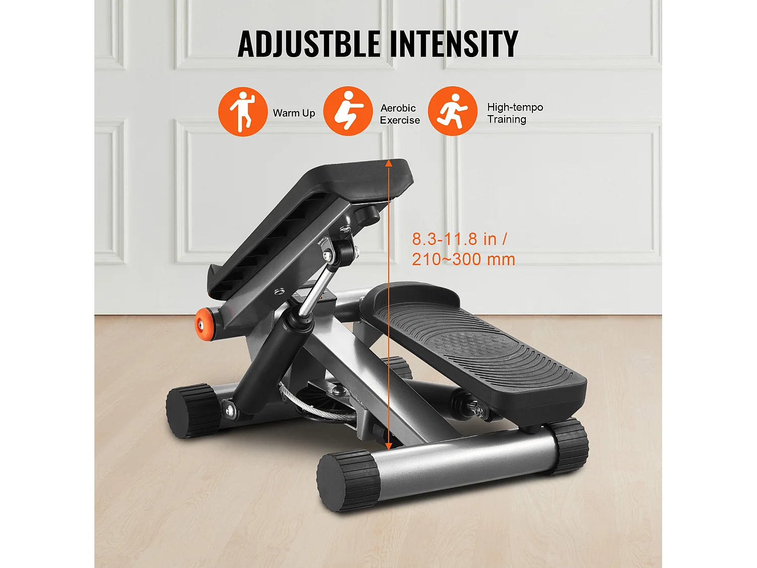 Stair Stepper SucceBuy, Marchepied d'Escalier avec Bandes de Résistance, Mini-pas à pas pour Exercices à Domicile, Capacité de 150 kg