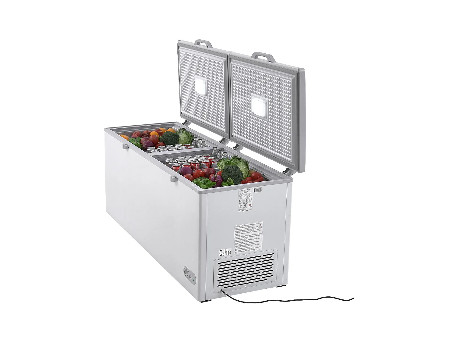 Congelador Horizontal SucceBuy de 561 L com 4 Cestos e Tampas Duplas