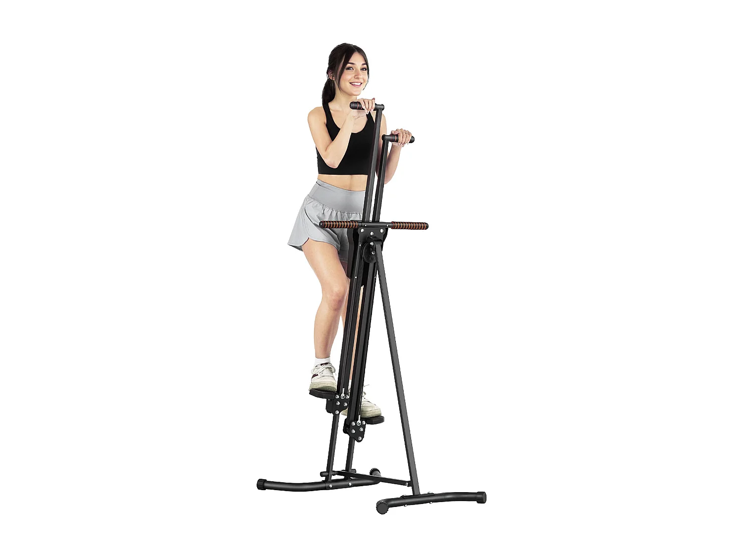 Stair Stepper SucceBuy, Grimpeur Vertical pour Salle de Sport à Domicile, Machine Cardio Pliable Compacte, Guidon Réglable