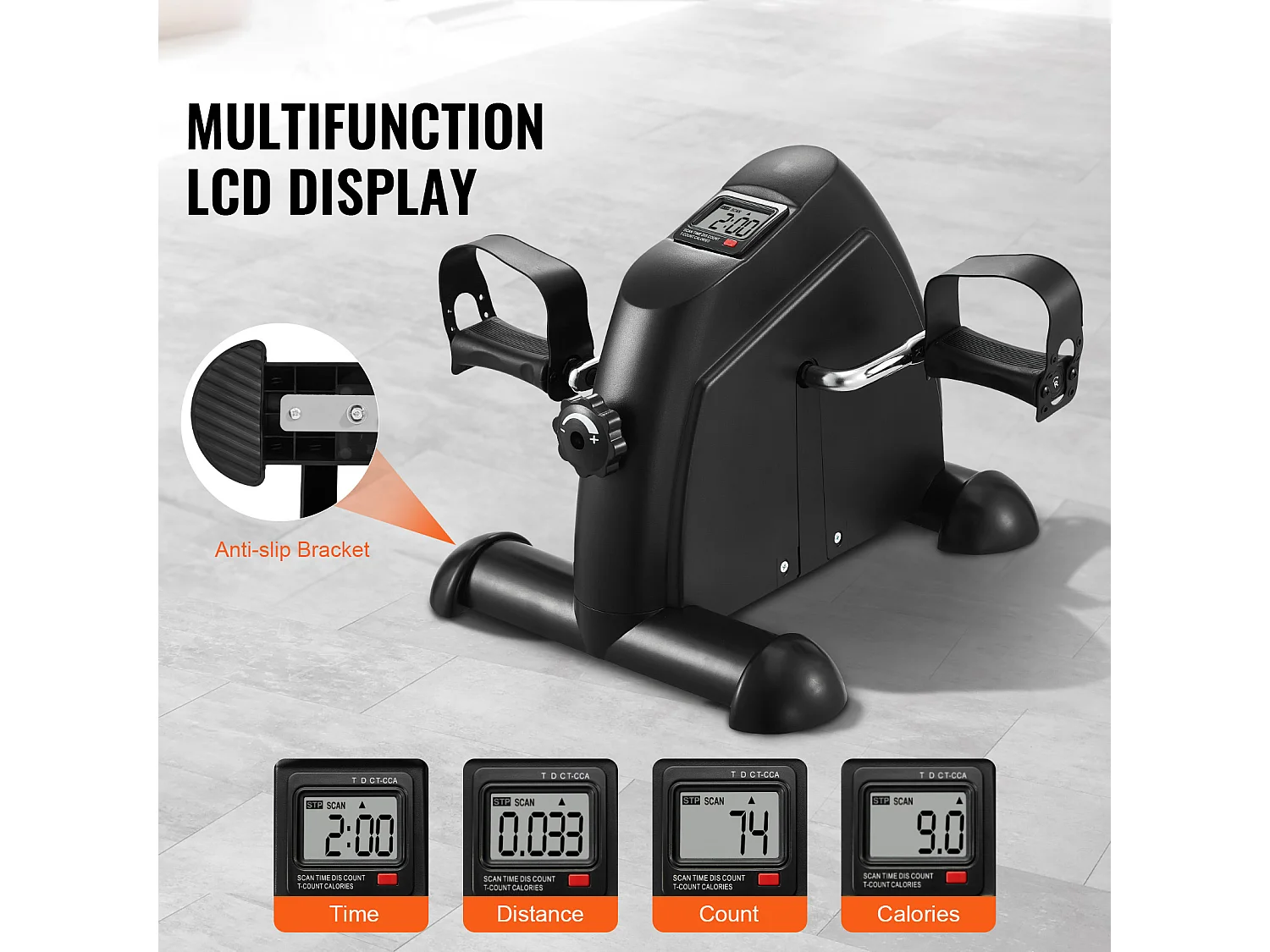 Stair Stepper SucceBuy, Oefeningspedaal onder het Bureau, Mini Oefeningspedaal voor Fiets onder het Bureau, Anti-rutschmat, Ideaal voor Thuisfitness