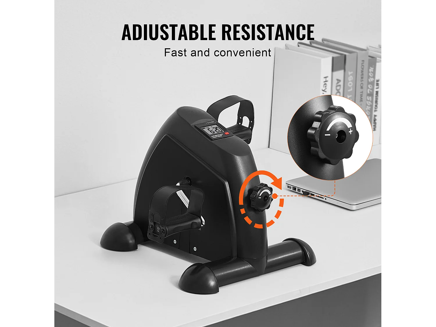 Stair Stepper SucceBuy, Oefeningspedaal onder het Bureau, Mini Oefeningspedaal voor Fiets onder het Bureau, Anti-rutschmat, Ideaal voor Thuisfitness