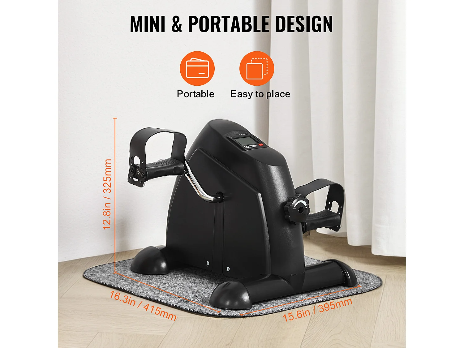 Stair Stepper SucceBuy, Oefeningspedaal onder het Bureau, Mini Oefeningspedaal voor Fiets onder het Bureau, Anti-rutschmat, Ideaal voor Thuisfitness